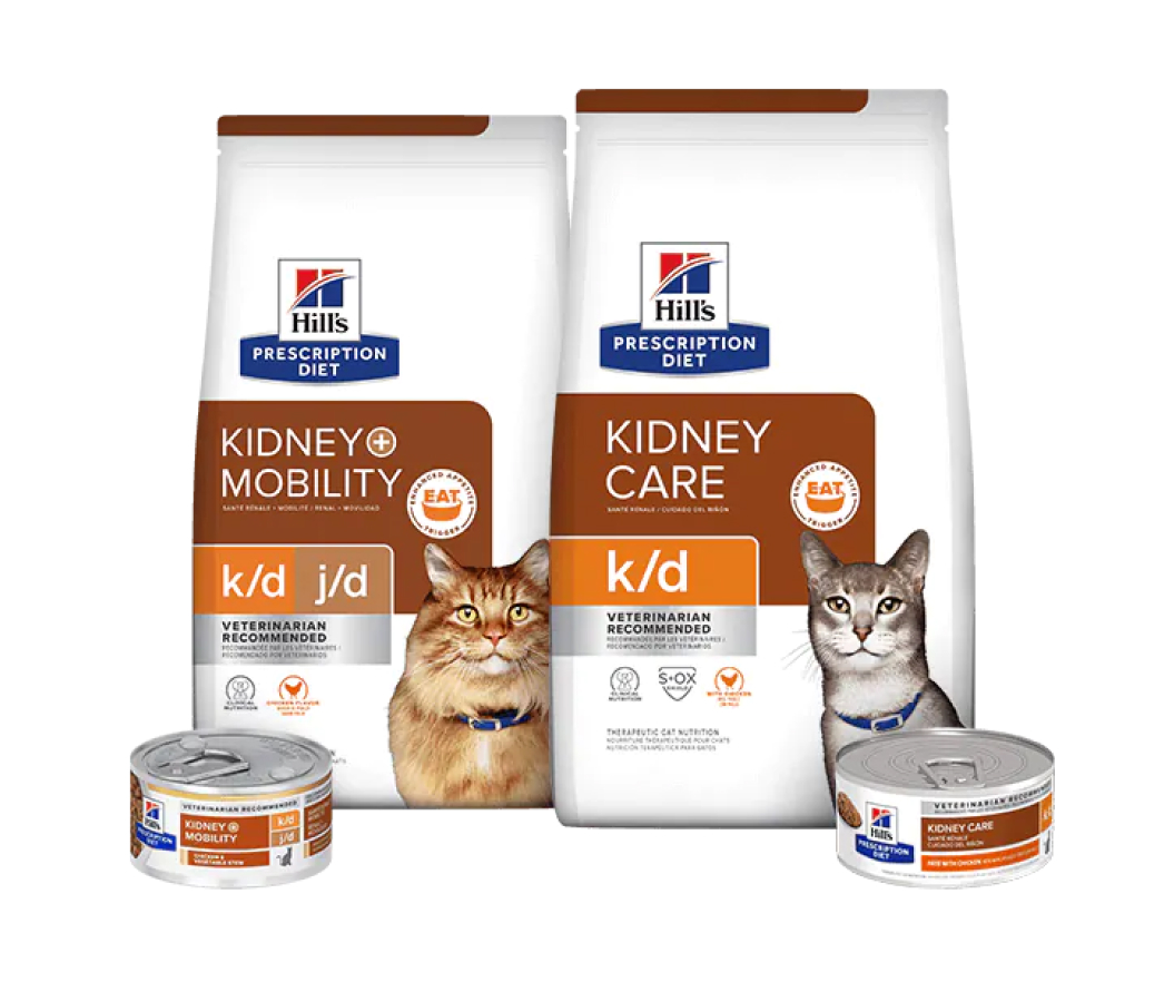 Prescription Diet Kidney care cat food range
