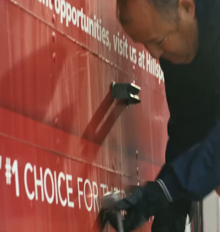 A men working for Hill's Disaster Relief Network